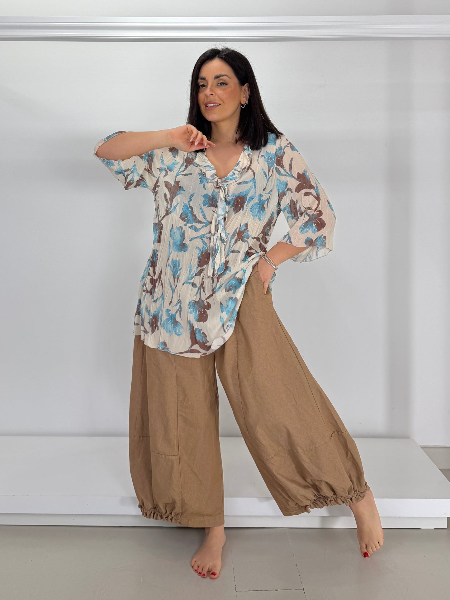 Casacca voile stropicciata - fantasia 1