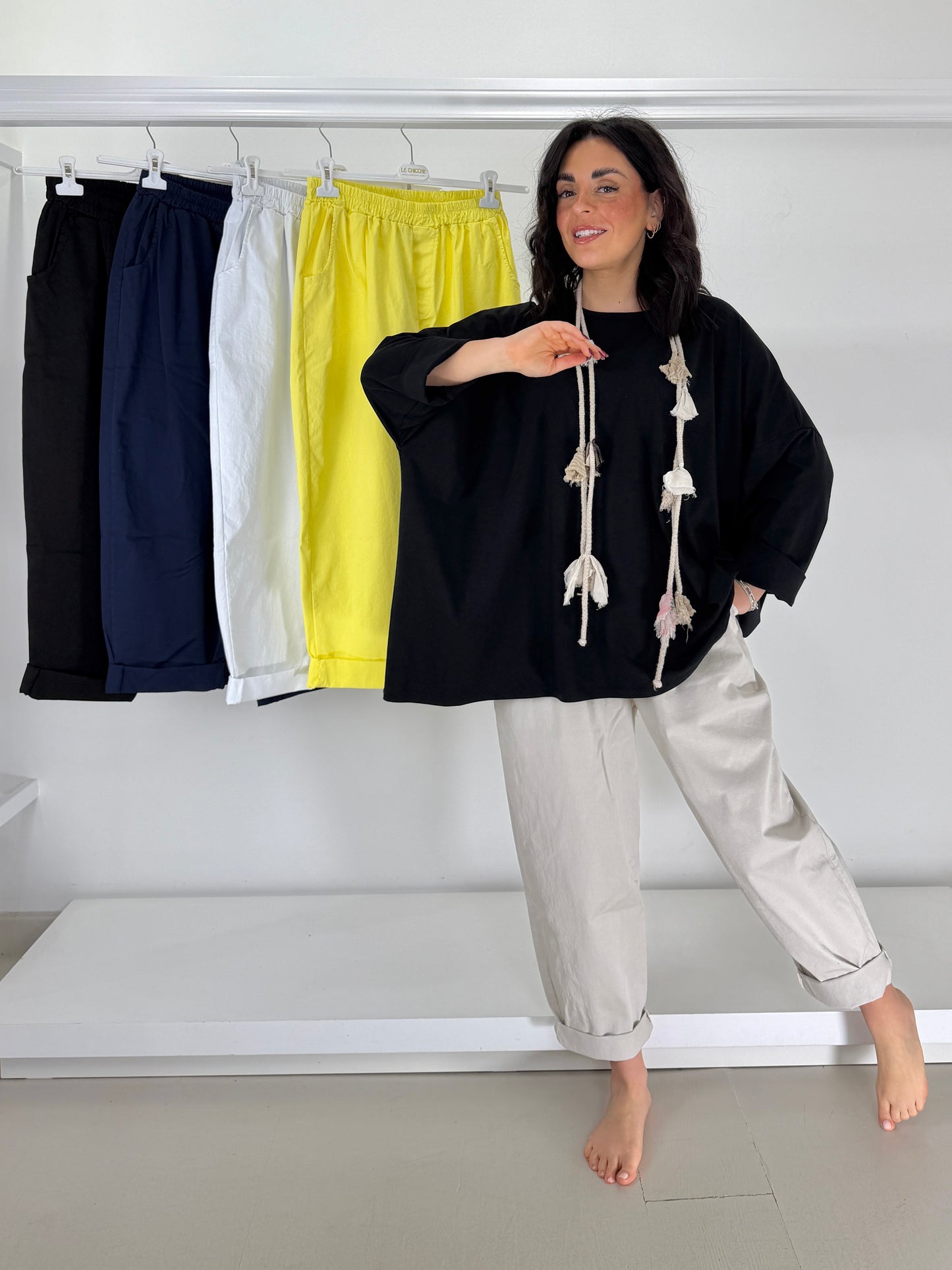 Pantalone over in cotone leggero