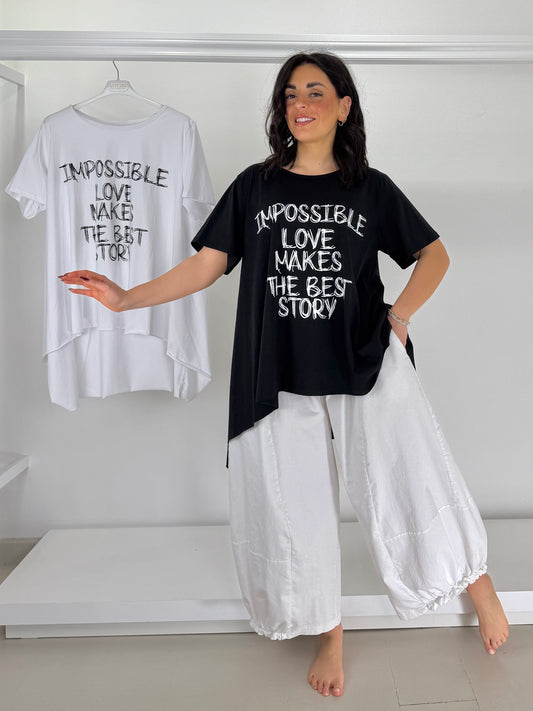 T-shirt svasata taglio laser stampa