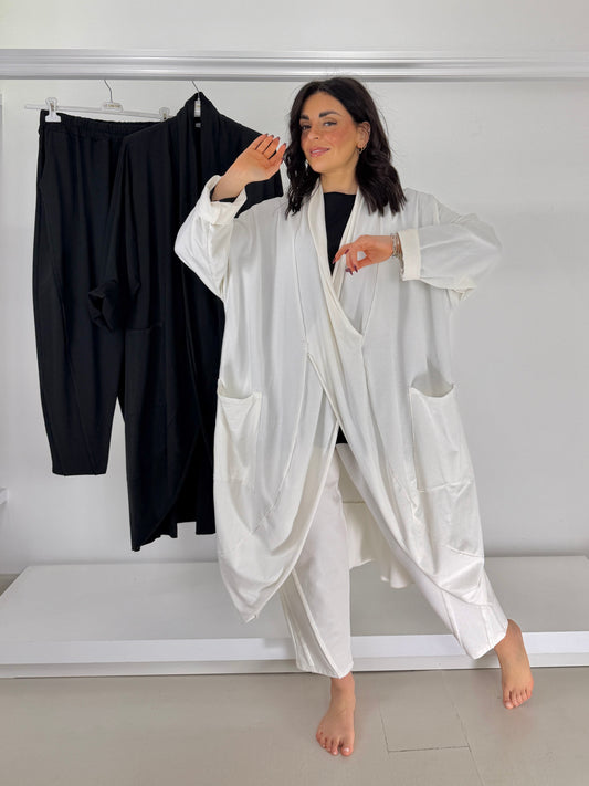 Maglia garzata incrociata