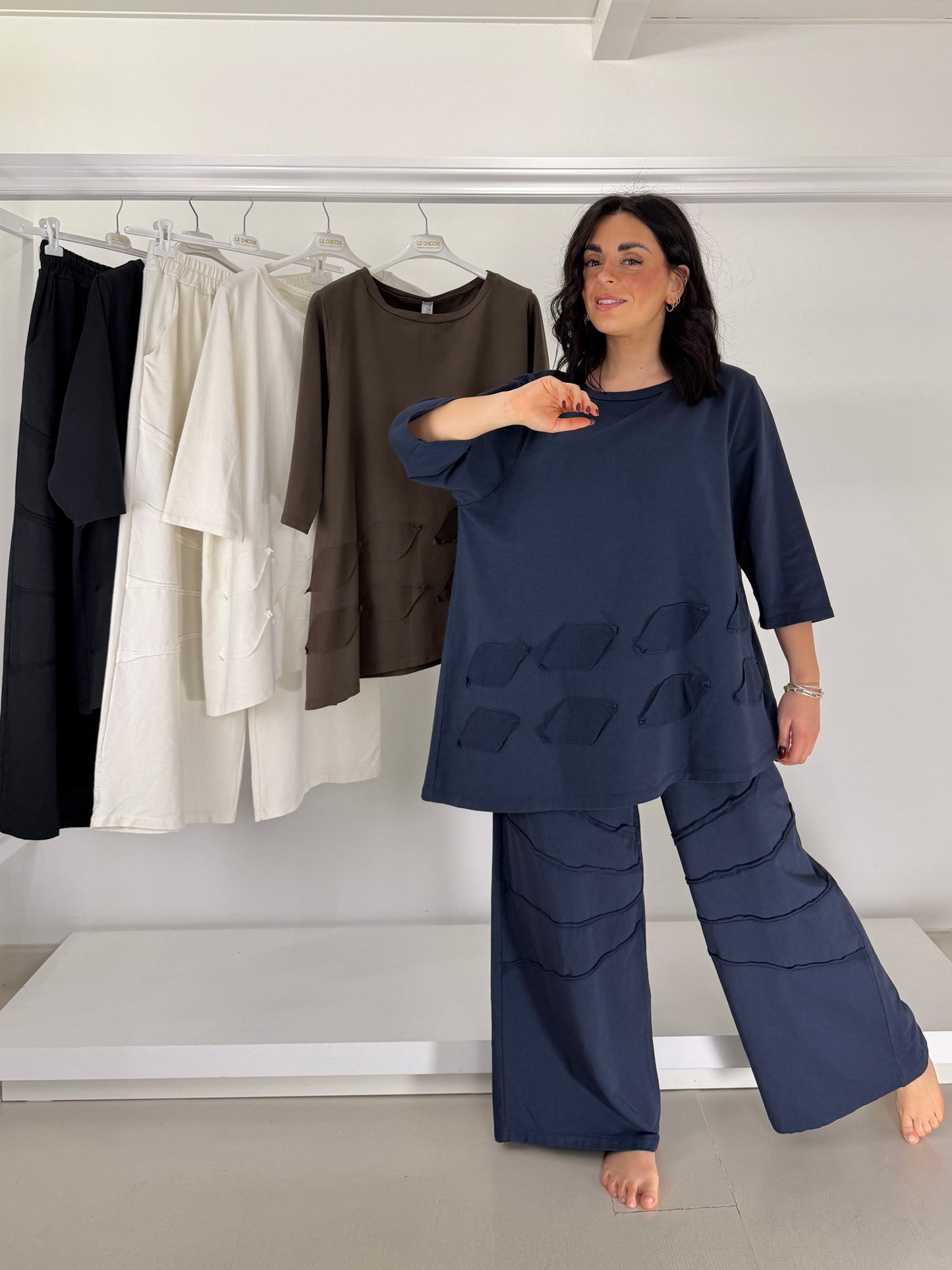 Pantalone garzato gamba dritta