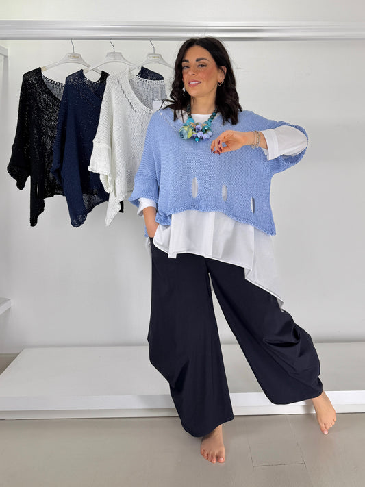 Maglia in filo motivo ovali