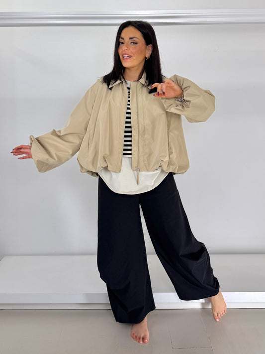 SUN SUN Pantalone bengalina con drappeggio