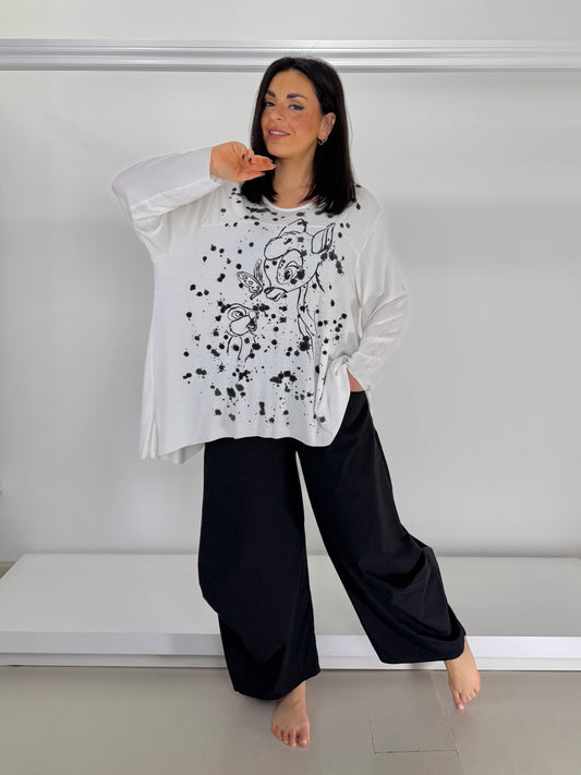 E.D. Maglia bambi dipinta a mano