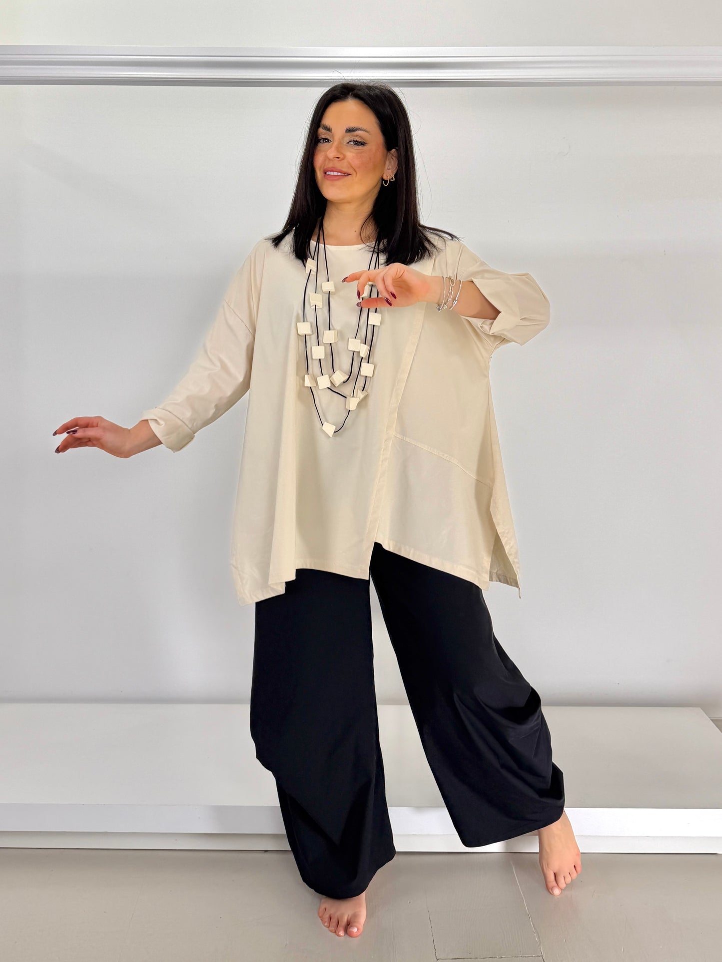 Casacca in bengalina con spacchetti