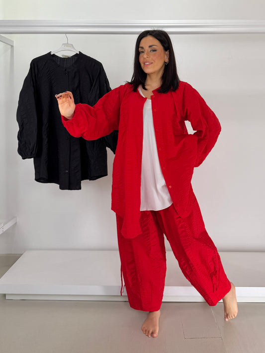 NOEN Camicia tessuto goffrato manica palloncino (catalogo)