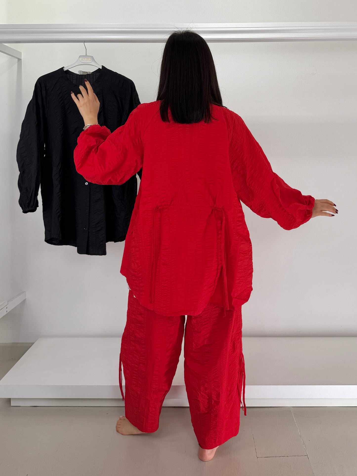 NOEN Camicia tessuto goffrato manica palloncino (catalogo)