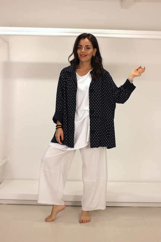 SOPHIA giacca bengalina a bolli