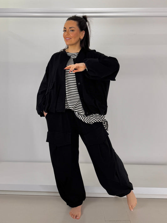 E.D. Giacca motivo arricciature