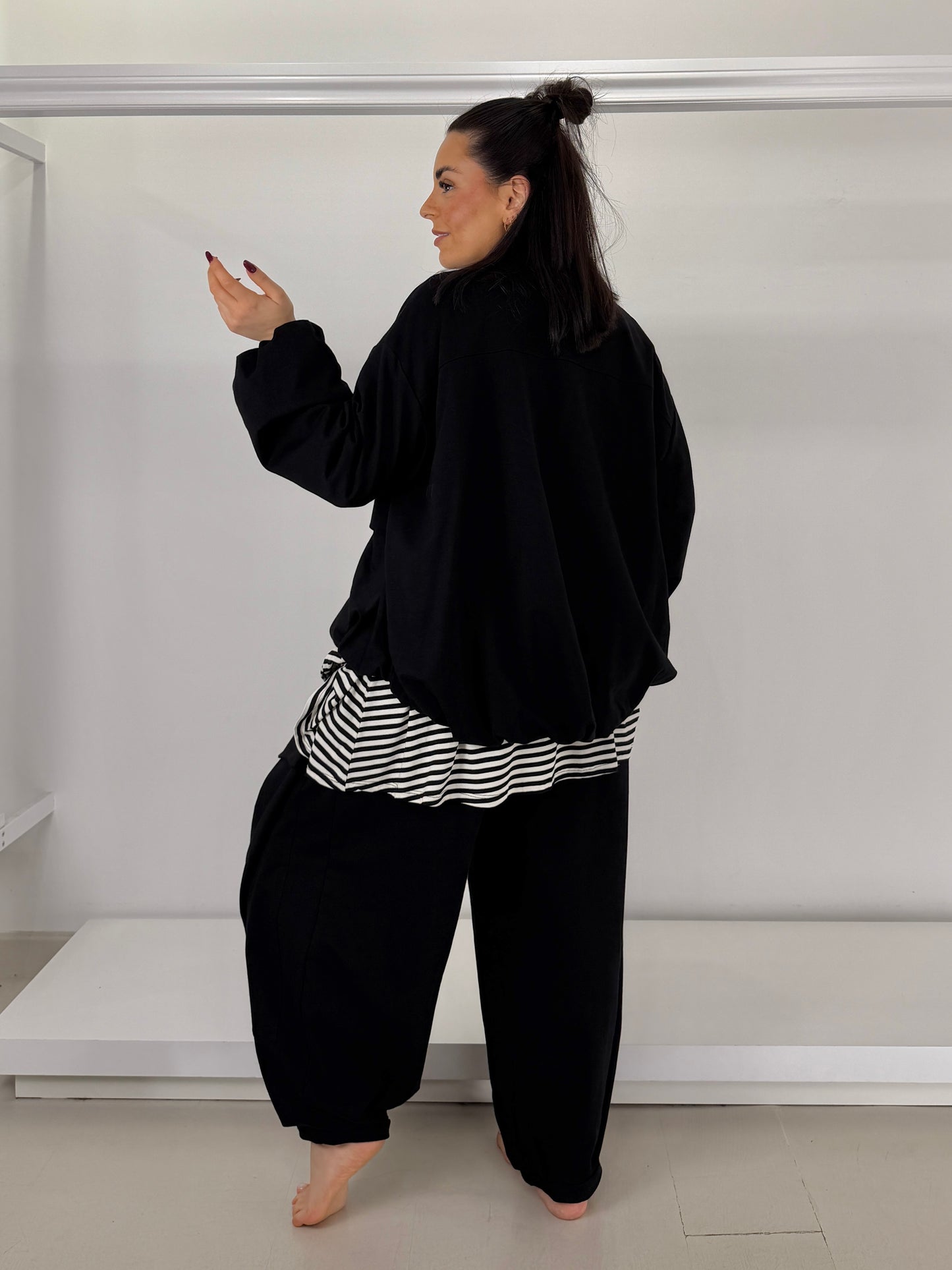 E.D. Giacca motivo arricciature