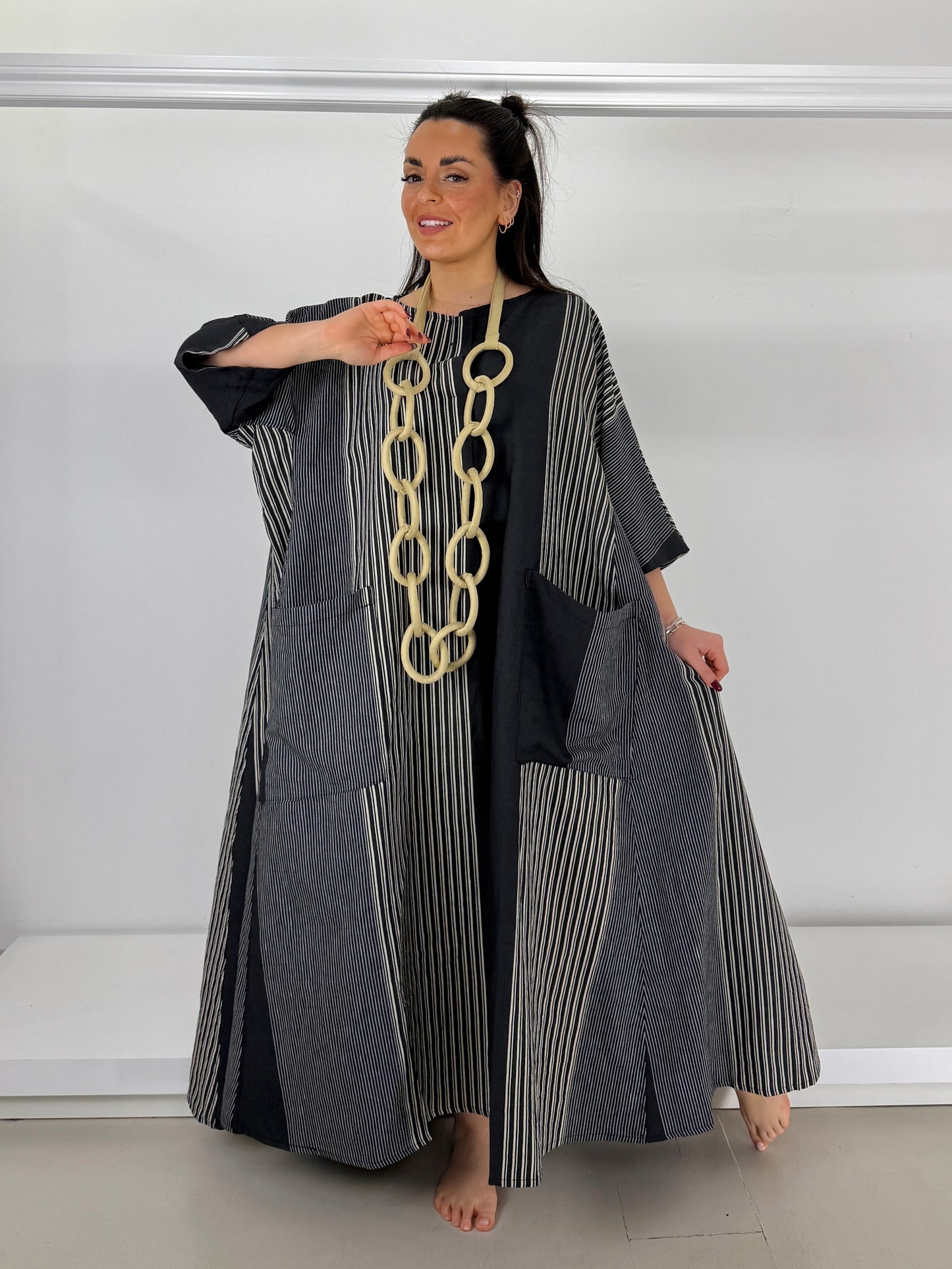 URBAN BY ALEMBIKA abito mix righe