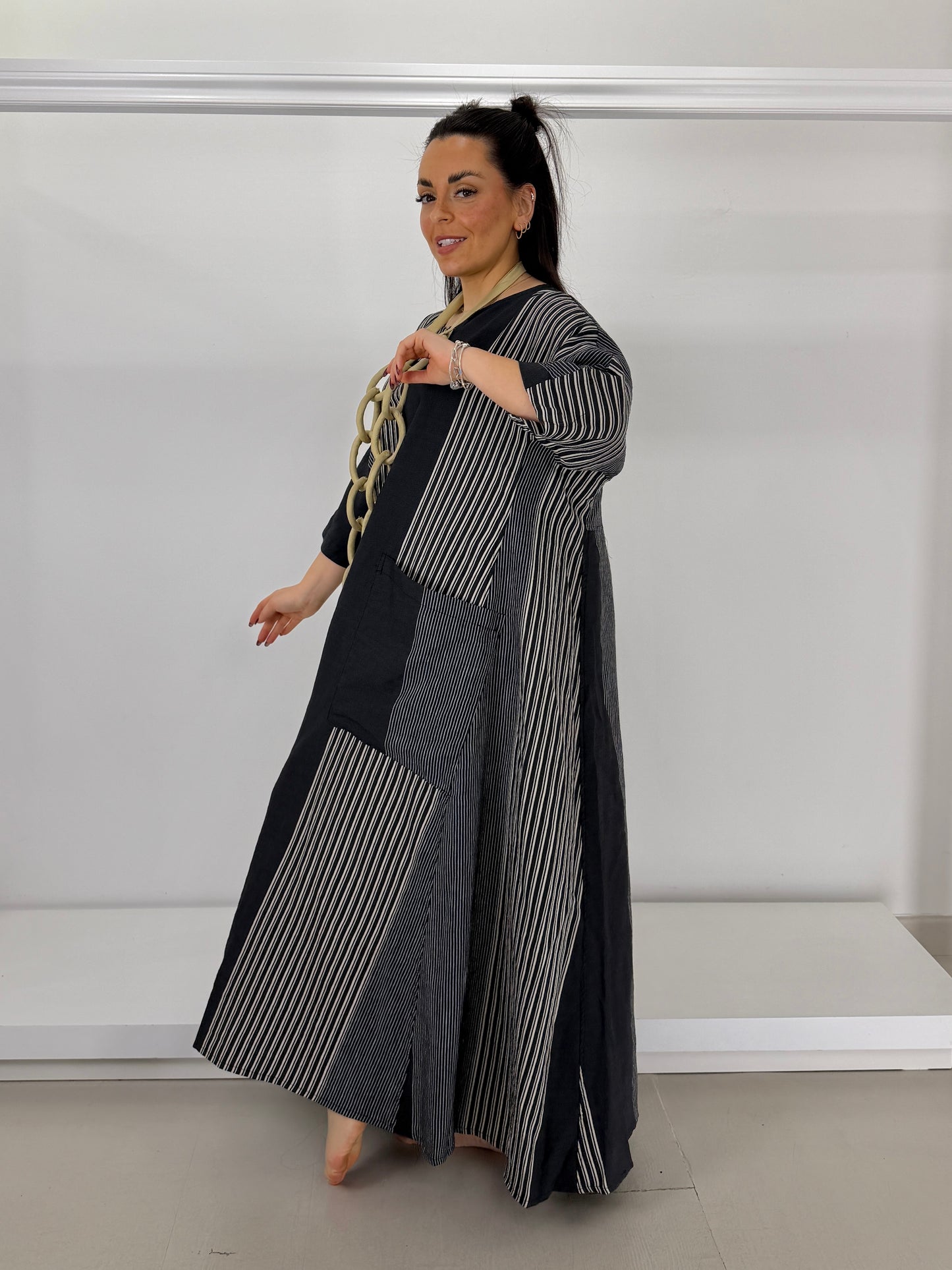 URBAN BY ALEMBIKA abito mix righe