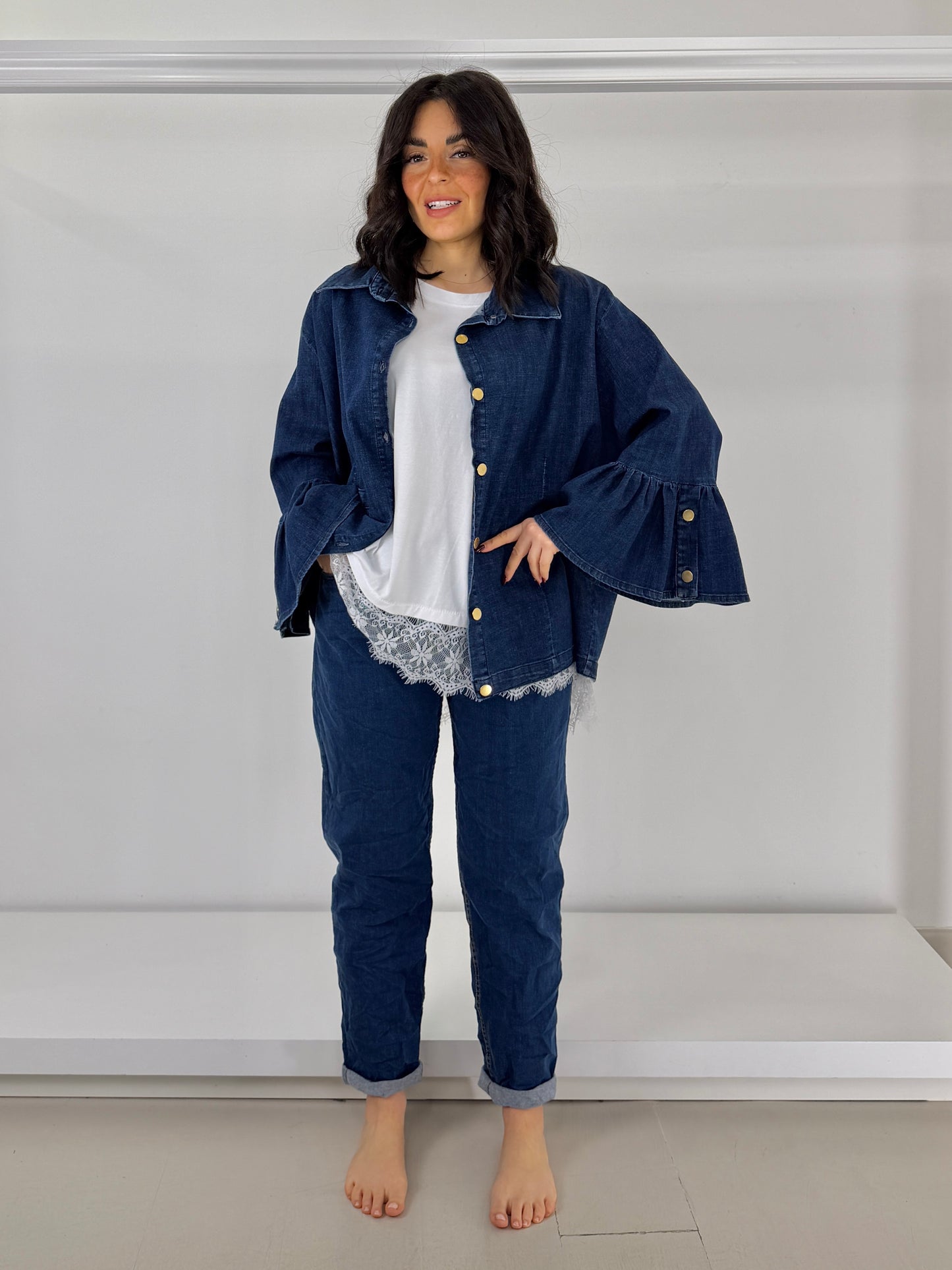 Jeans stropicciato basic