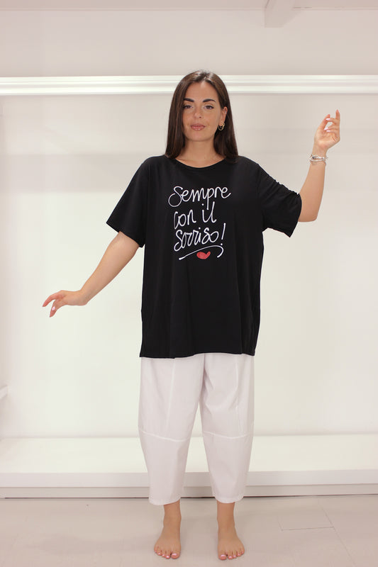 T-shirt "sempre con il sorriso"
