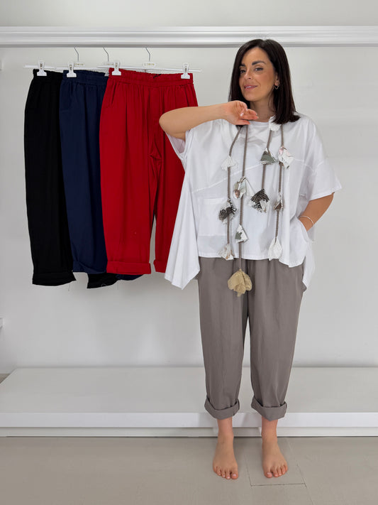 Pantalone over in cotone leggero