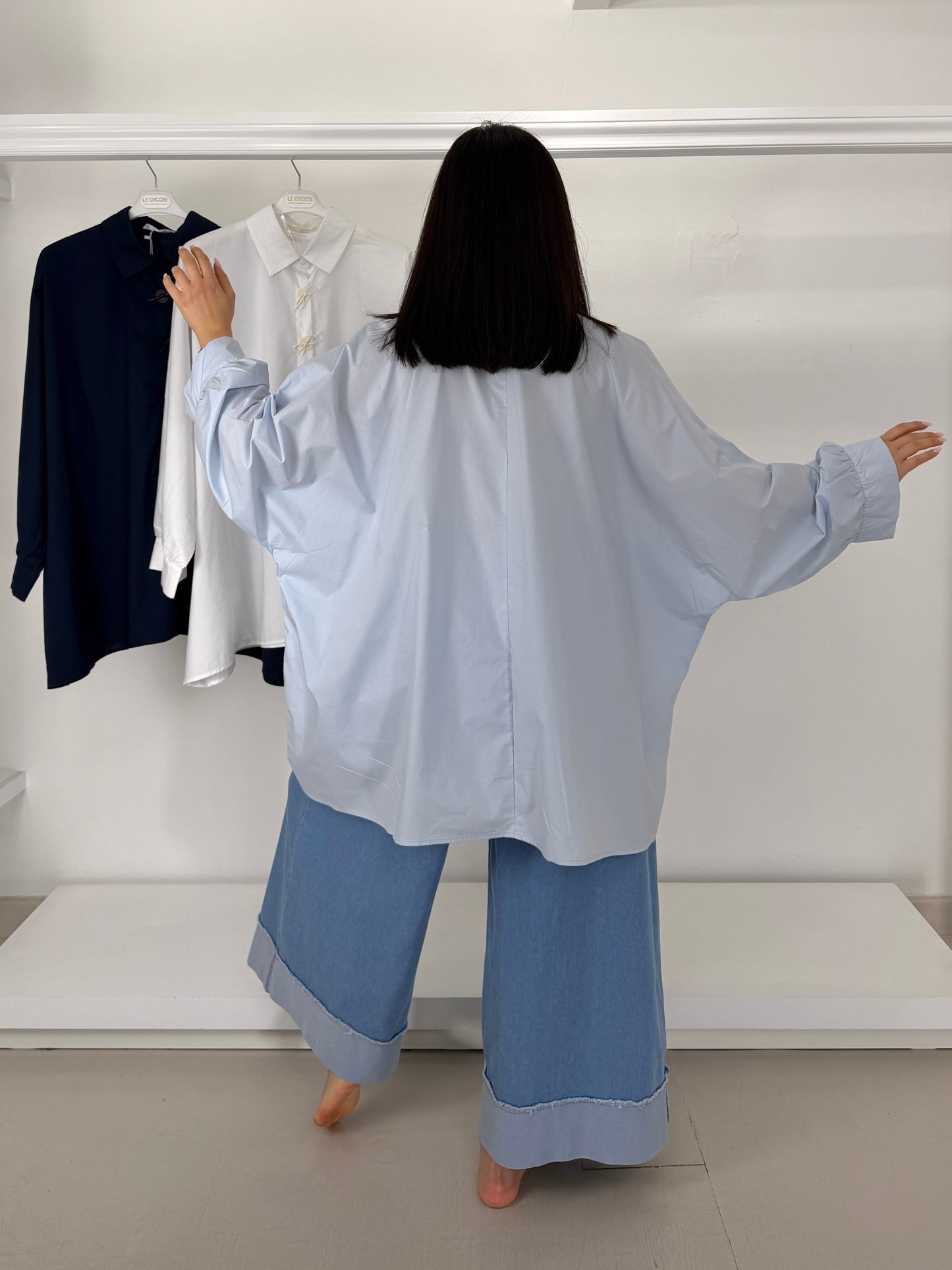 Maxi camicia dettaglio bottoni