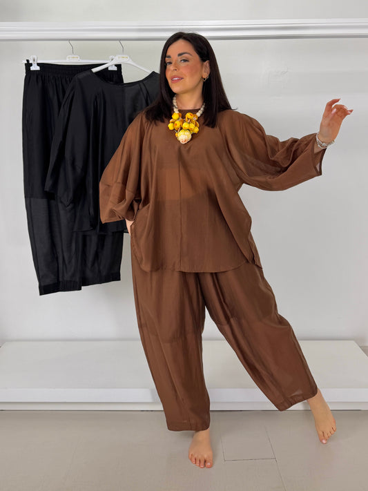 MAT pantalone voile a ovetto