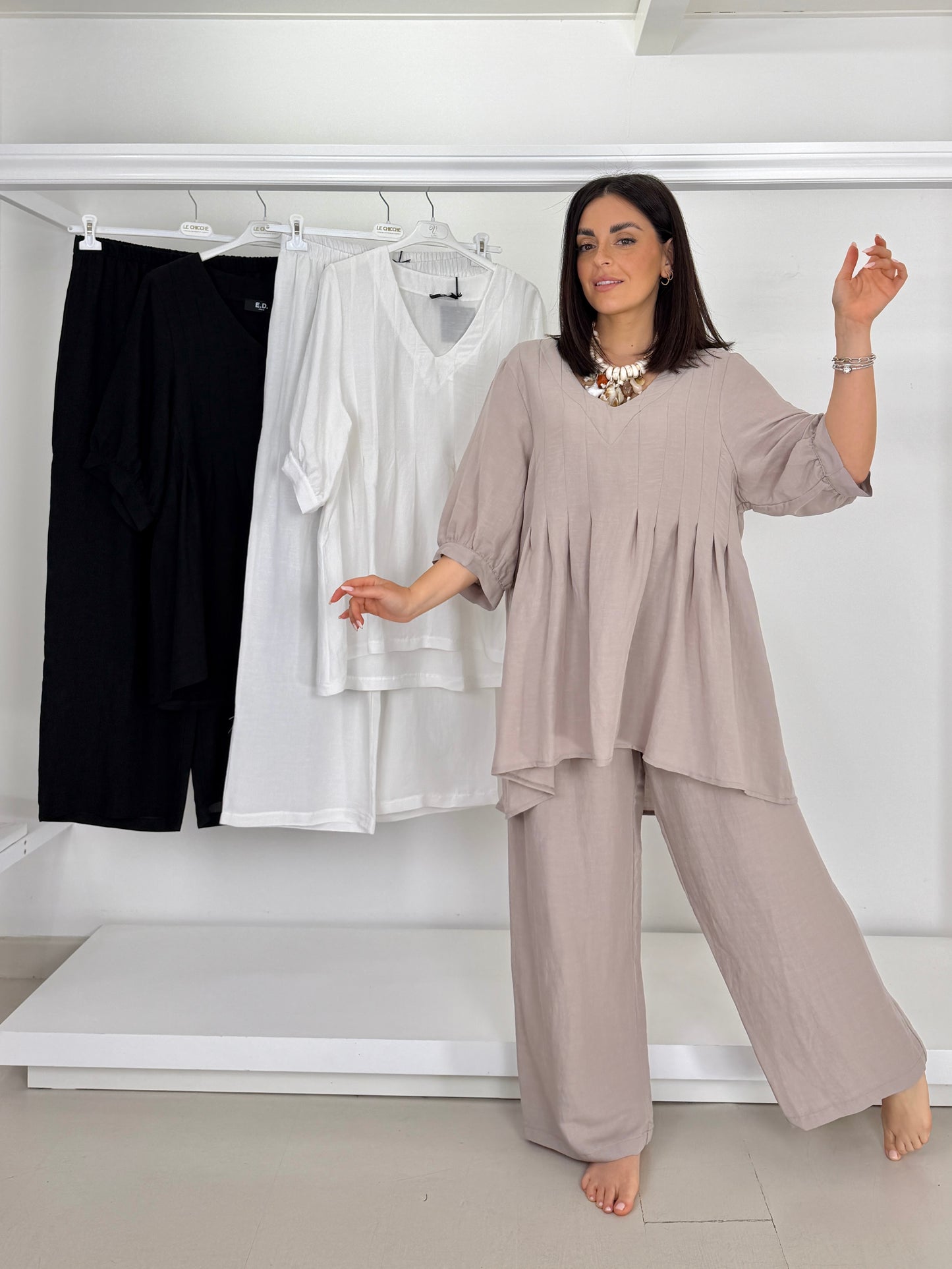 E.D. Pantalone misto lino