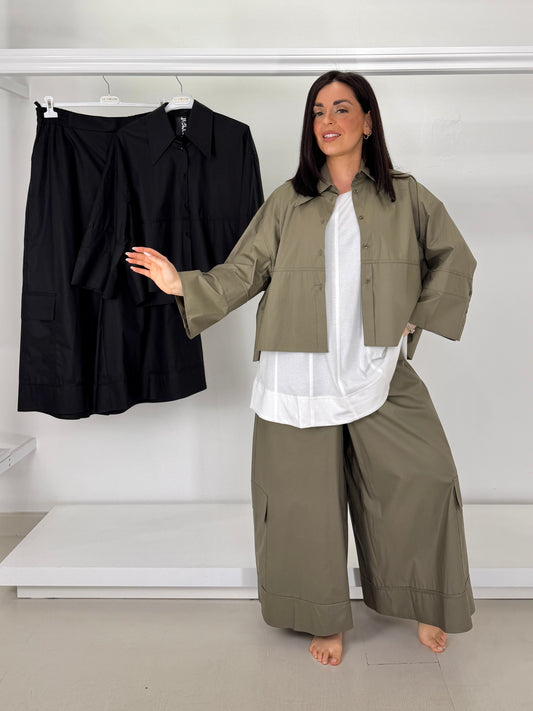 MAT camicia crop collo con punte