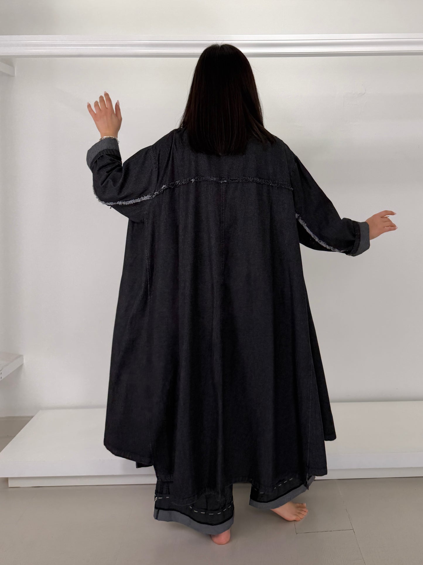 Spolverino lungo in jeans