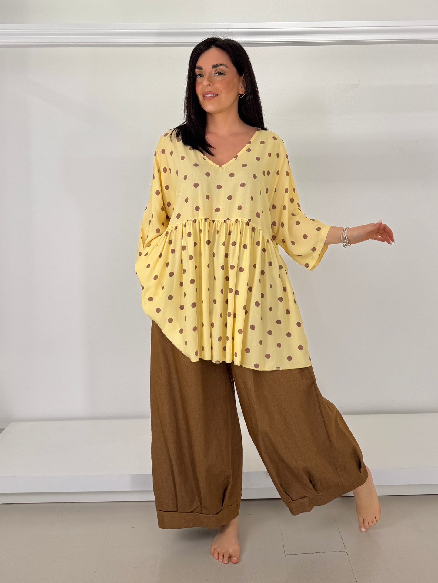 Casacca bolli fiocco di viscosa