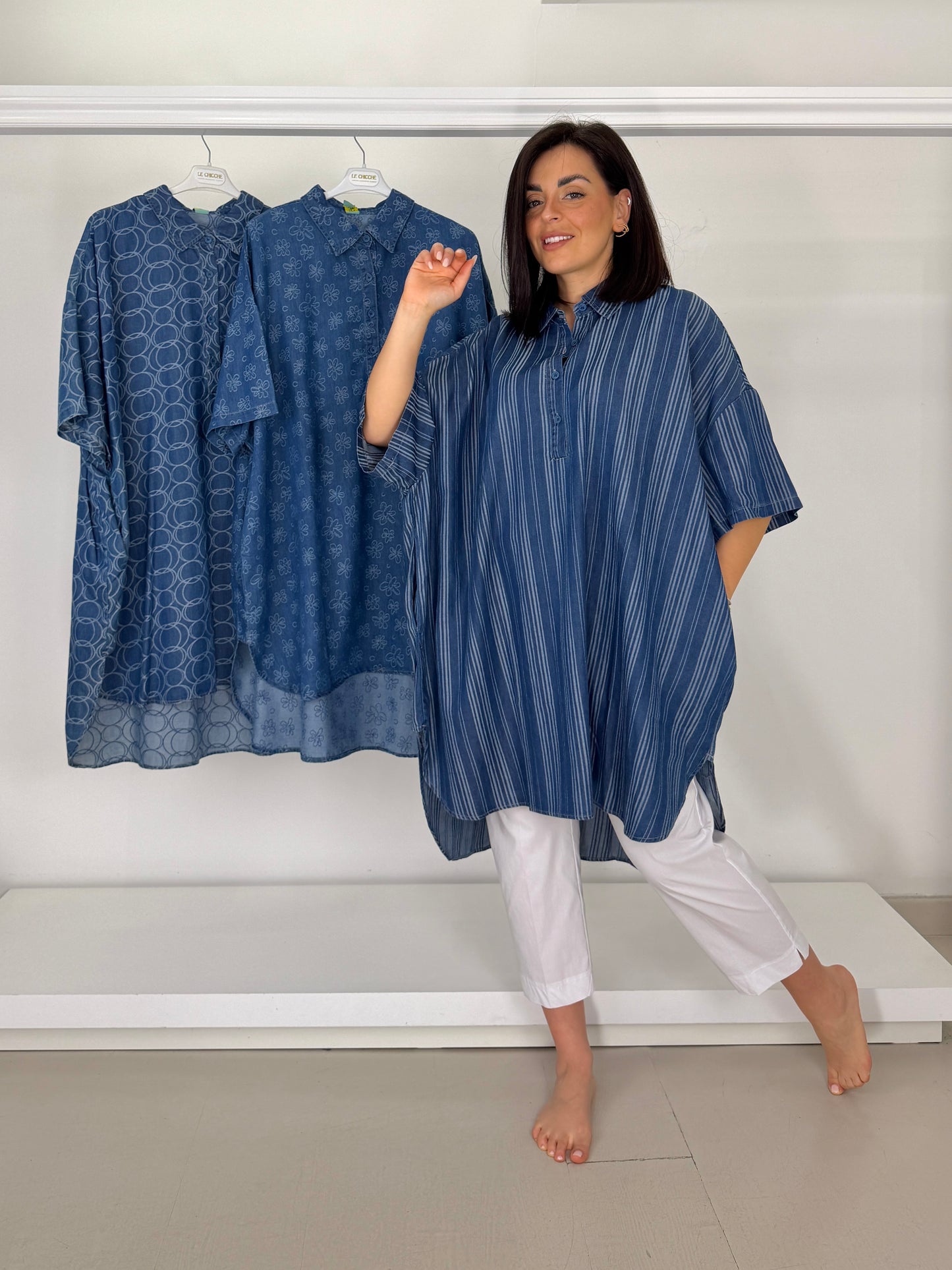 Camicione in jeans leggero