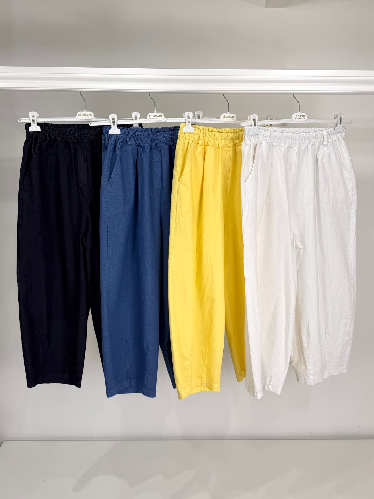 Pantalone effetto jeans ovetto