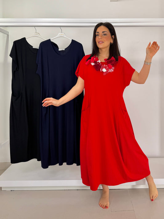 NOEN Abito in maglia tasche a nido (catalogo)