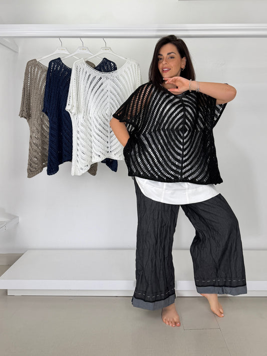 Maglia in filo rombi