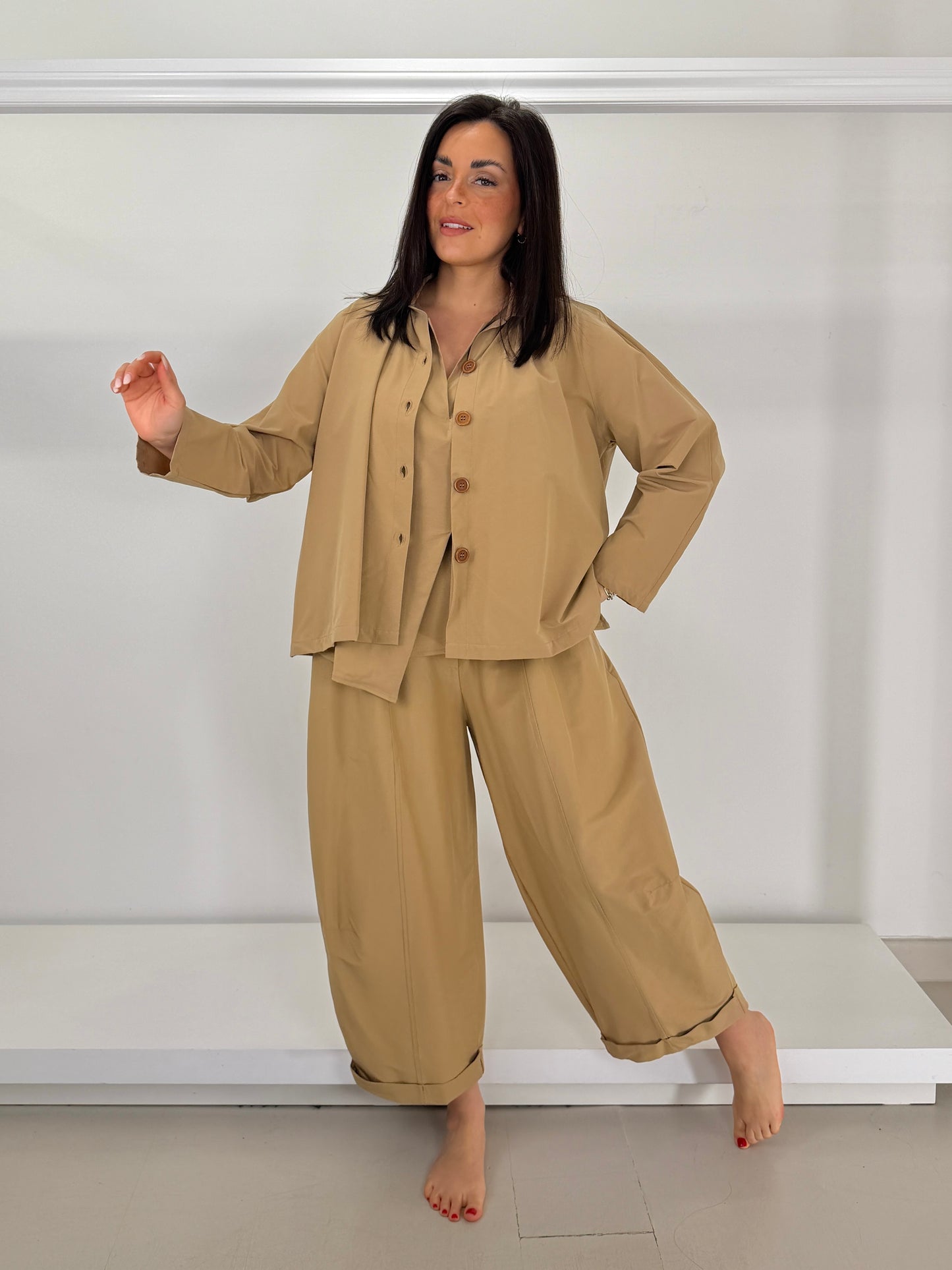 Giacca svasata in bengalina