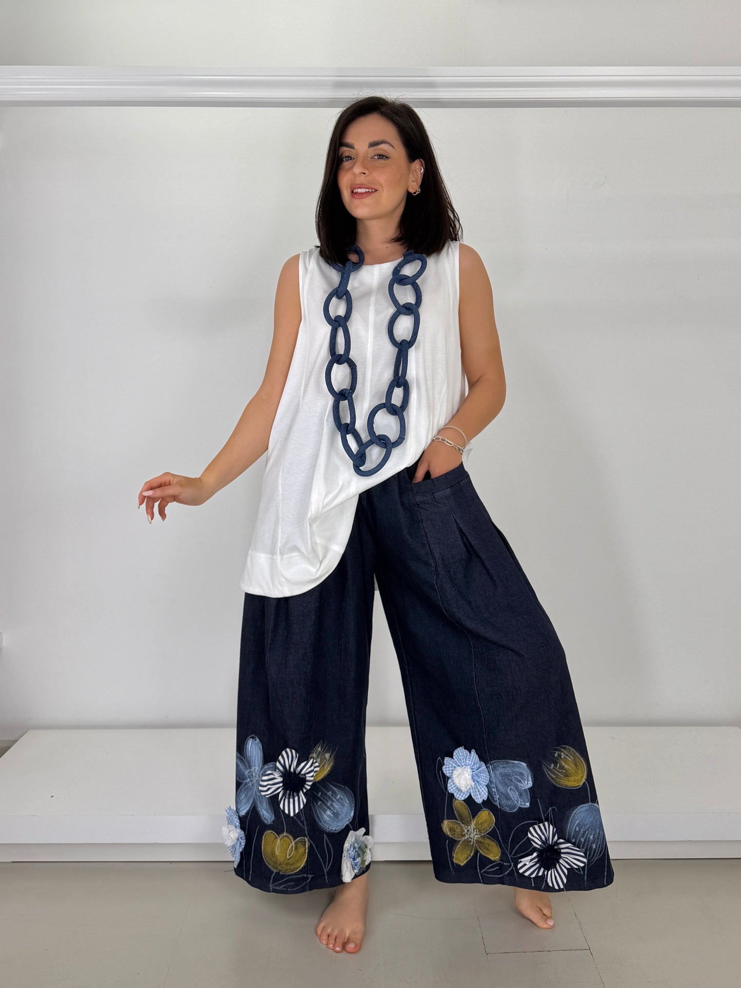 GHUNGROO collana anelli in jeans