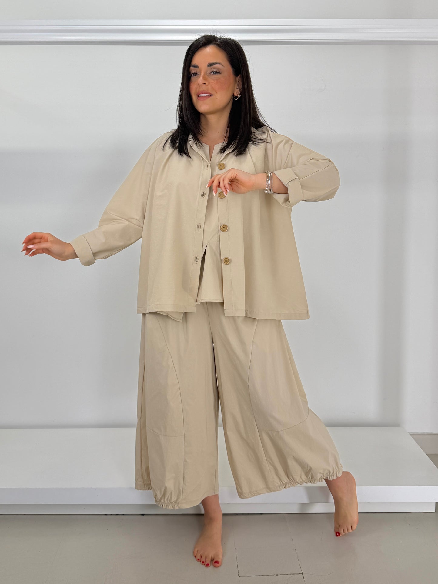 Giacca svasata in bengalina