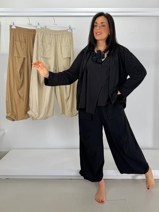 Pantalone in bengalina tasca davanti