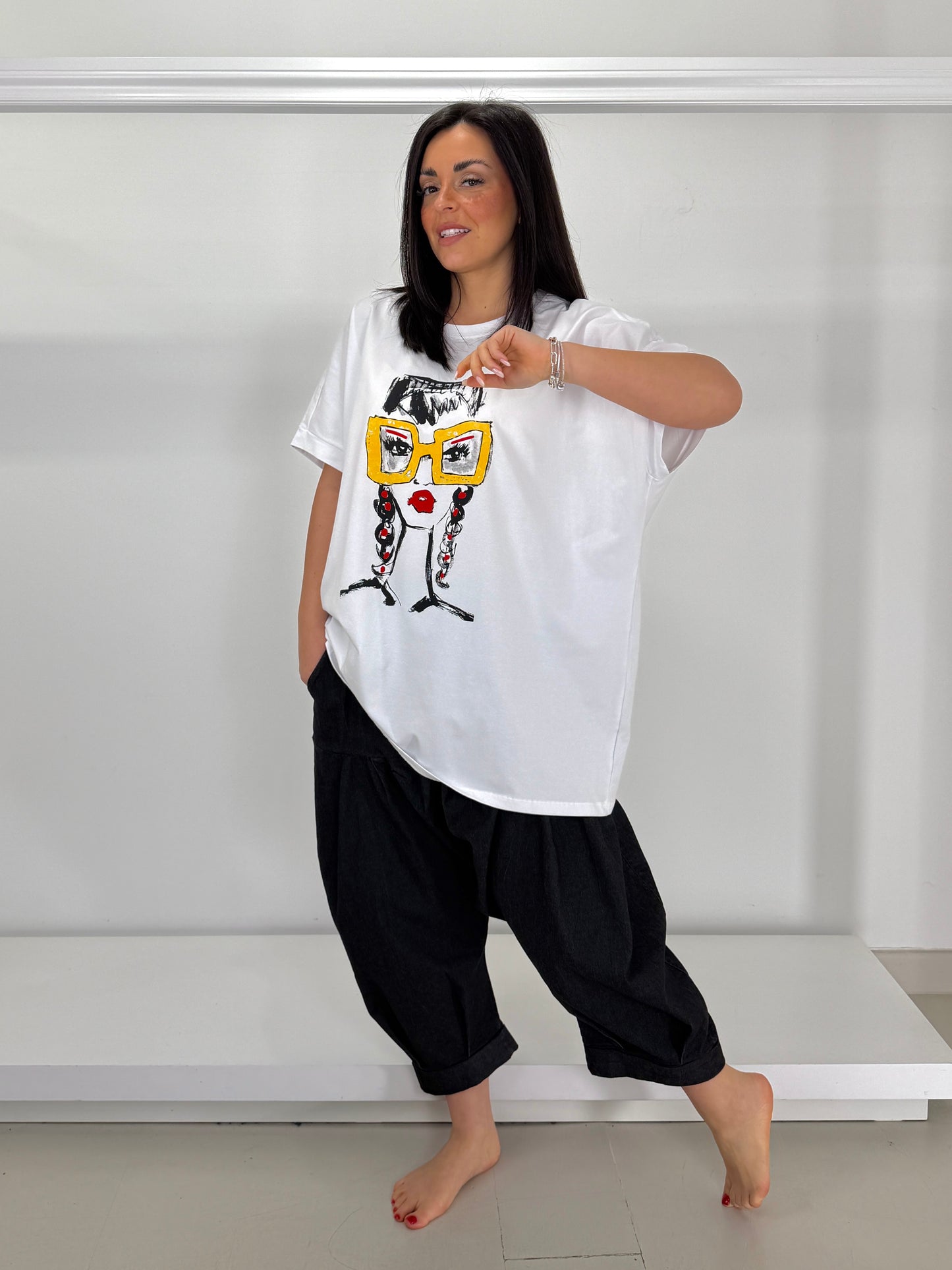 T-shirt stampa ritratto