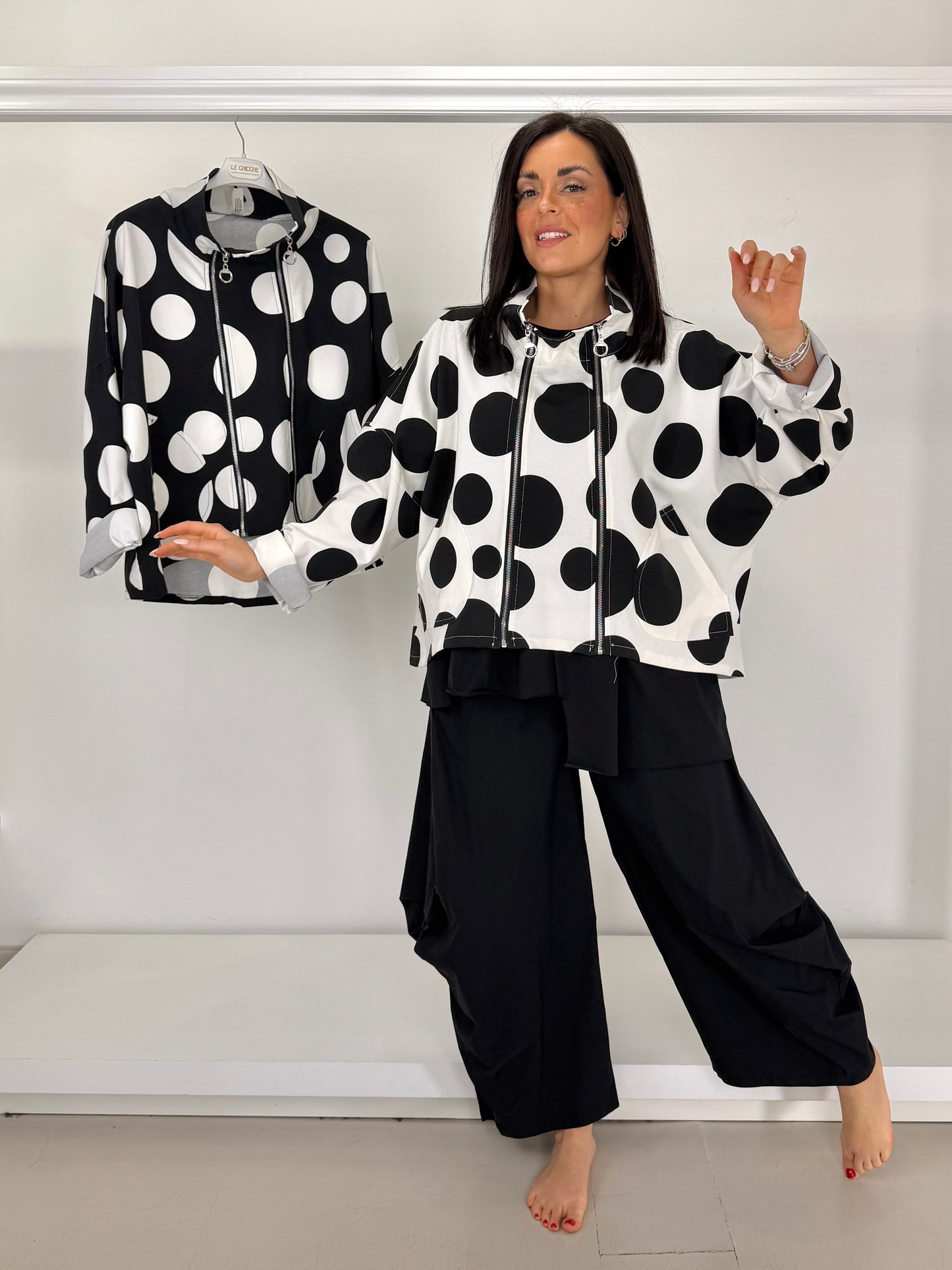 Giacca due cerniere a bolli