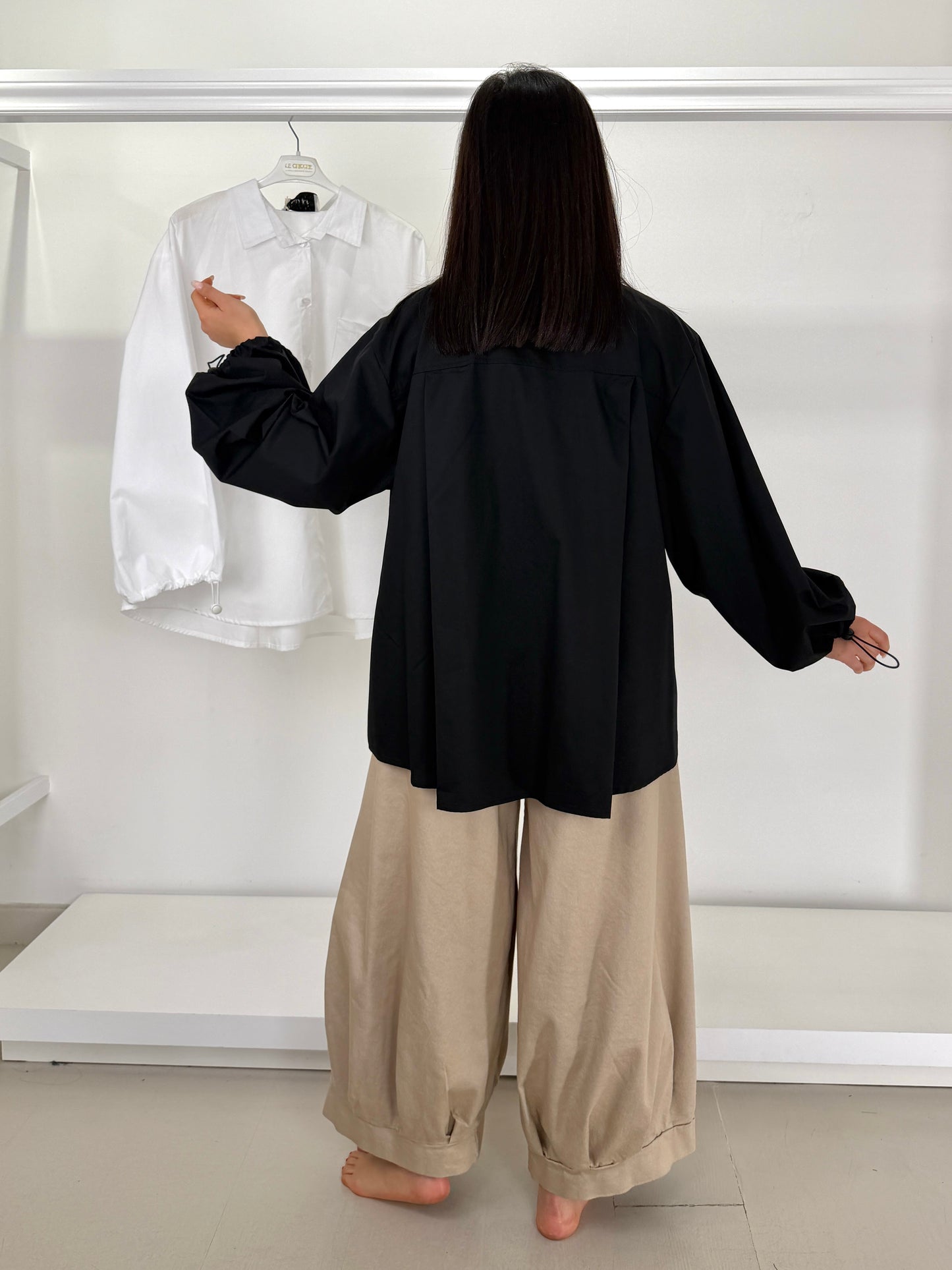 Camicia manica coulisse particolare taschino