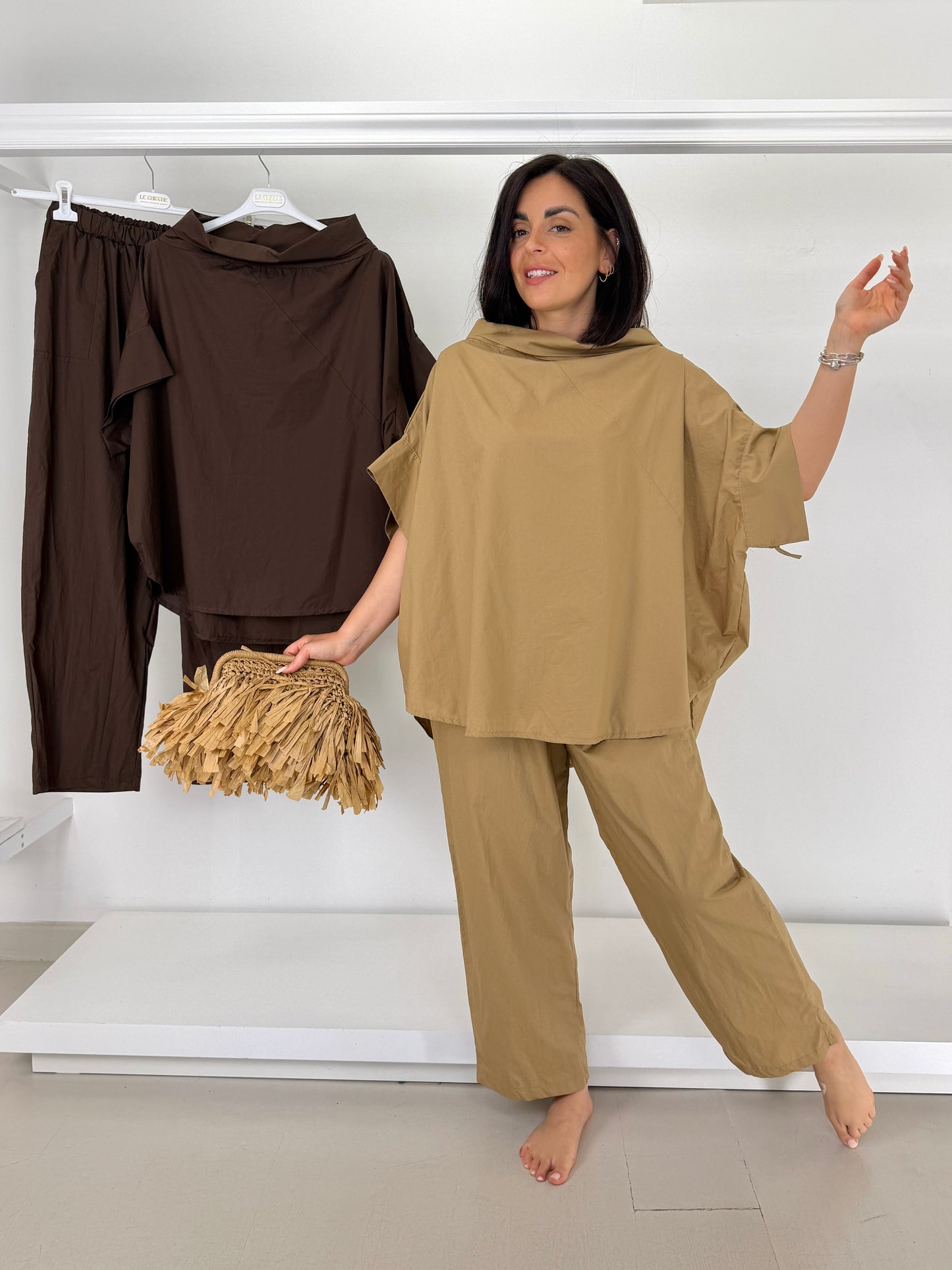 FLO&POI casacca smanicata tessuto camicia