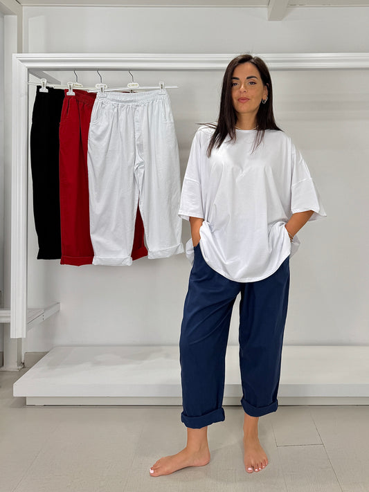 Pantalone over in cotone leggero