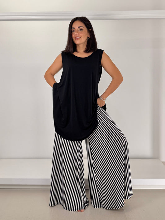Pantalone a farfalla - righe