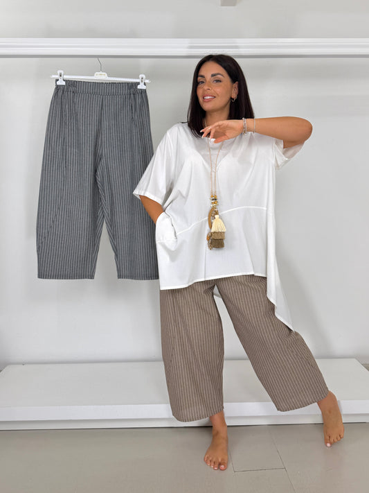 Pantalone ovetto gessato