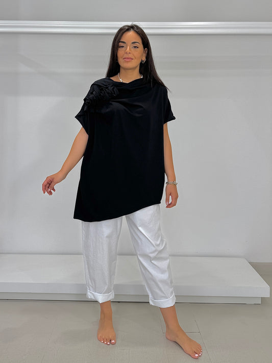 T-shirt rose applicate