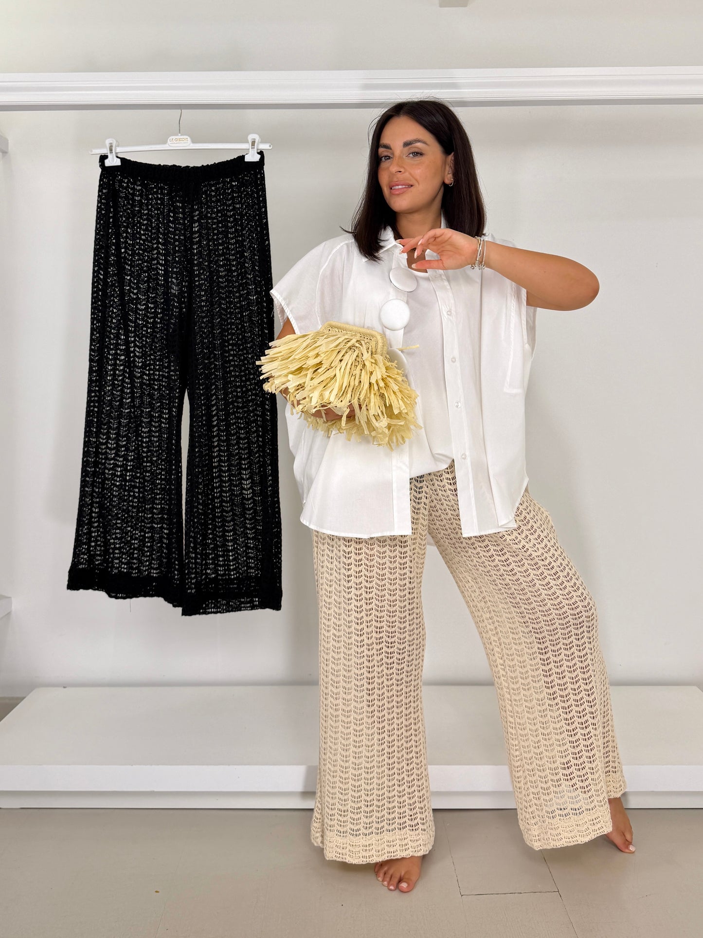 Pantalone gamba larga crochet