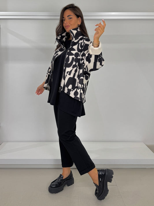 Pantalone basic in punto milano cotone
