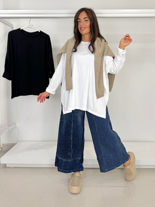 Maglia basic scatoletta spacchi laterali