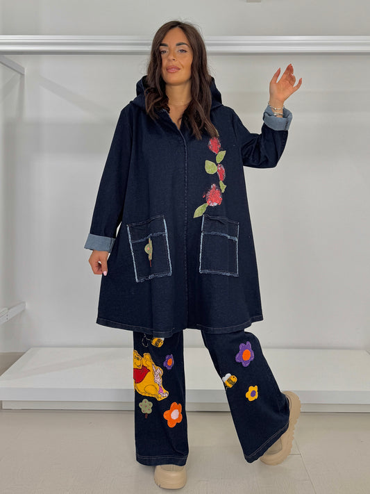 E.D giacca jeans con applicazioni