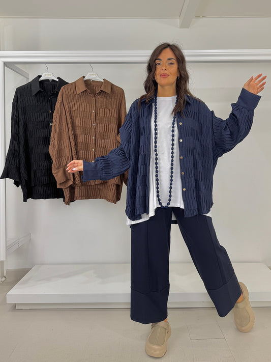 Camicia lavorazione plissé