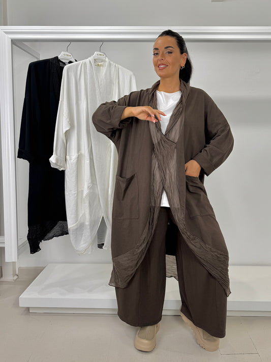 Maglia garzata incrociata