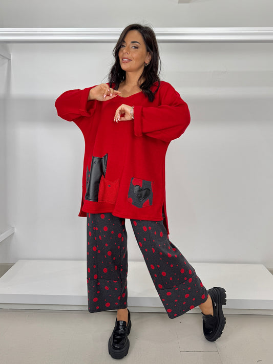 DOLCEMENTE CURVY pantalone a t con bolli