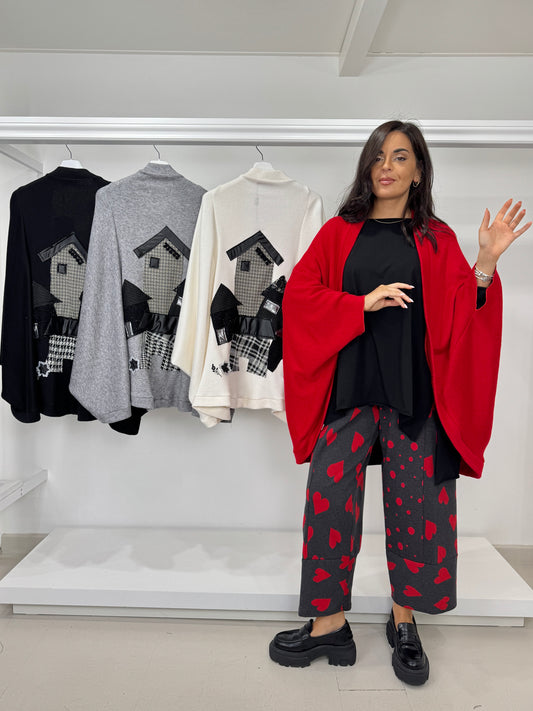 DOLCEMENTE CURVY Pantalone t cuore con inserti bolli
