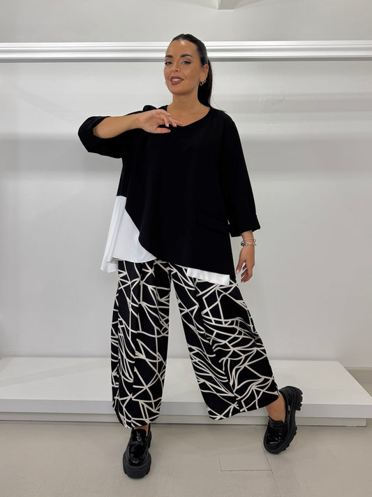 Casacca punto milano cotone inserto camicia